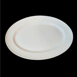 Gibson 14.25” White Oval Serving Platter